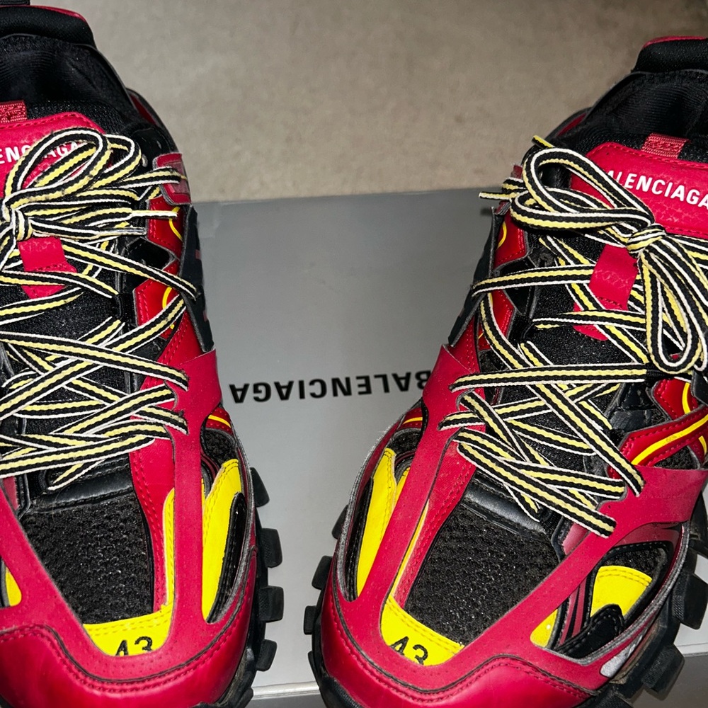 Balenciaga Red and Yellow Sneakers